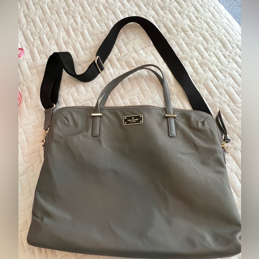 Kate Spade - Grey Laptop Case / Business Bag with Strap
